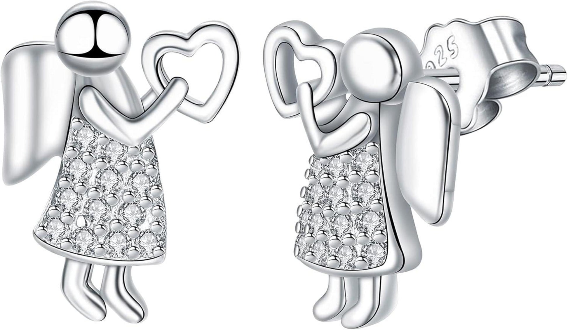 Engel Ohrstecker 925 Sterling Silber Hypoallergen hochglanzpoliert