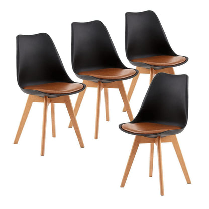 Esszimmerstühle Set 4er Buche Holz, Skandinavisch Design