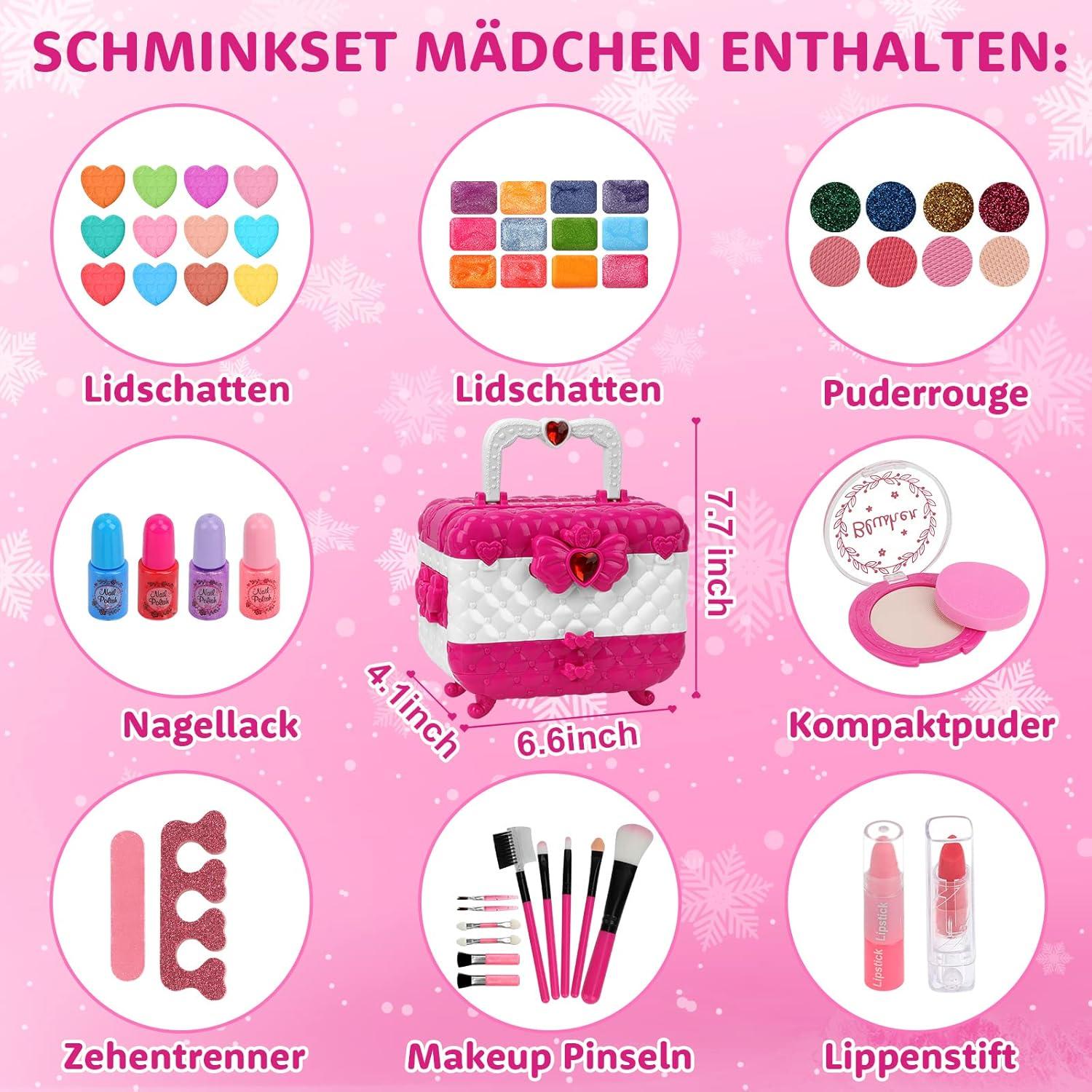 Kinderschminke Set Mädchen Schminkkoffer Make Up Spielzeug