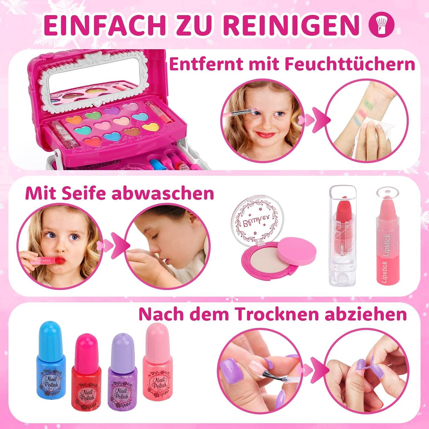 Kinderschminke Set Mädchen Spielzeug Make Up Weihnachtsgeschenk