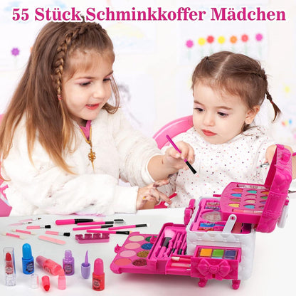 Kinderschminke Mädchen Schminkkoffer Spielzeug Set - Waschbar Geburtstags