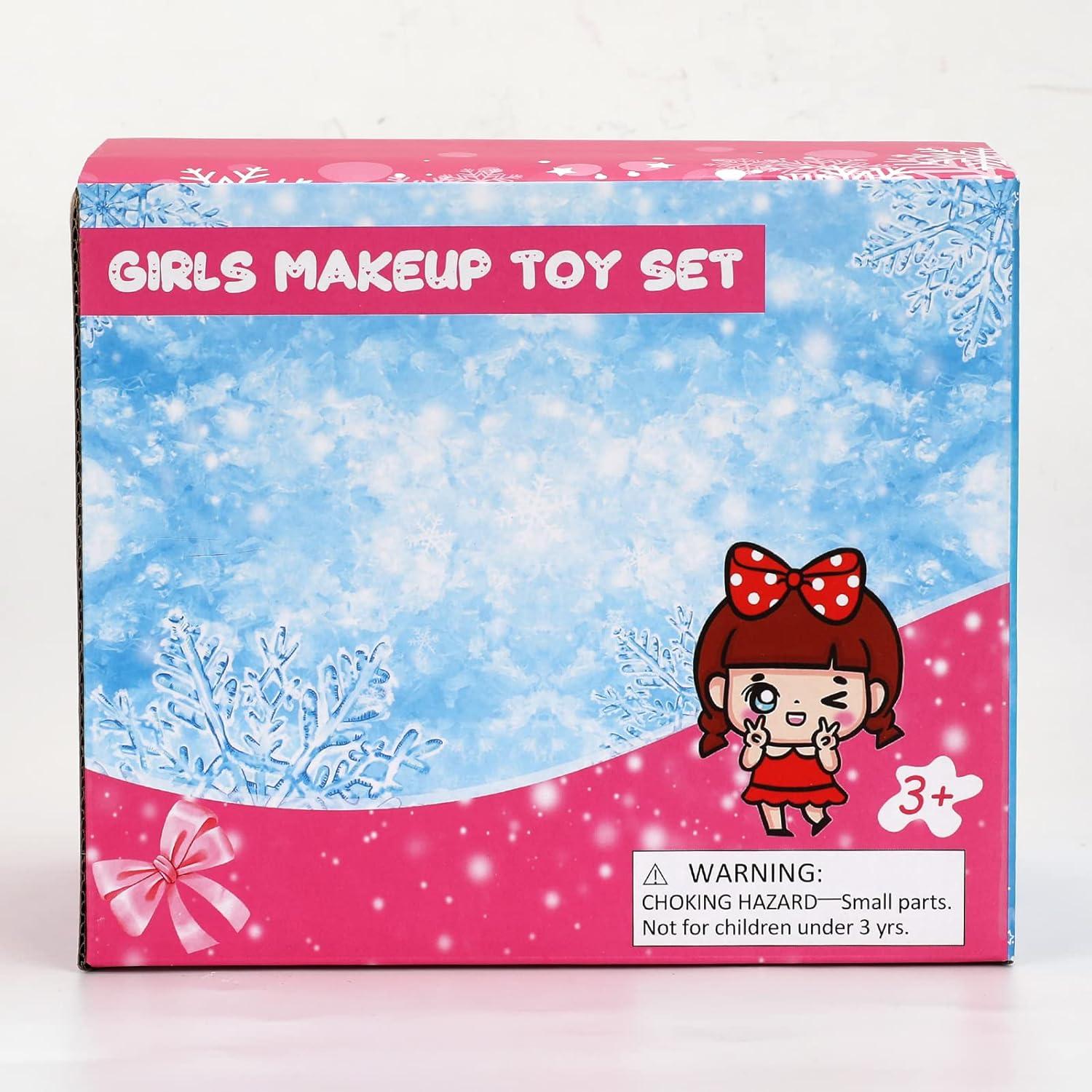 Kinderschminke Set Mädchen Spielzeug 55-teilig Make Up Set für Mädchen 3-10 Jahre