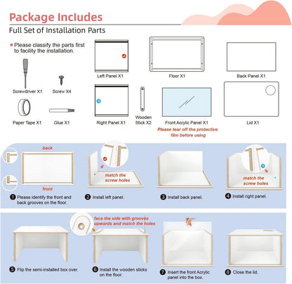 Niteangel Sichtbare Hamster Grabbox für kleine Haustiere - Eichenholzfarben