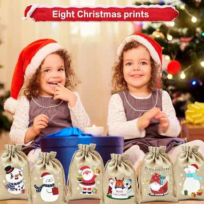 Adventskalender Jutesäckchen zum selber befüllen, 24 Stück