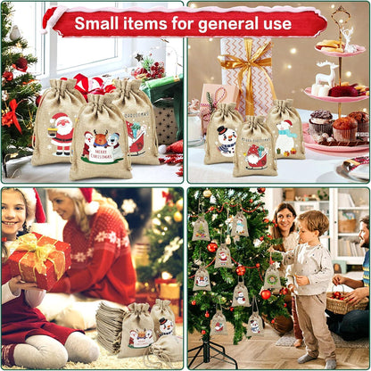 Adventskalender Jutesäckchen 24er Set für Kinder zum Befüllen