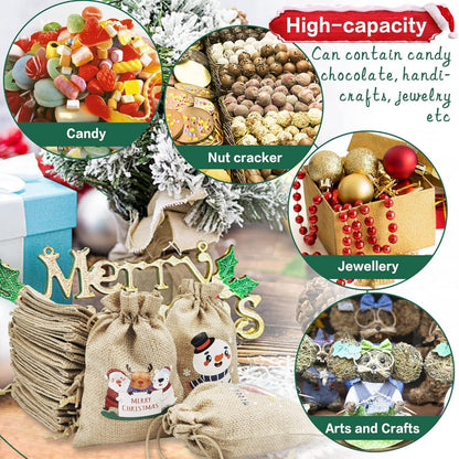 Adventskalender Jutesäckchen zum selber befüllen, 24 Stück