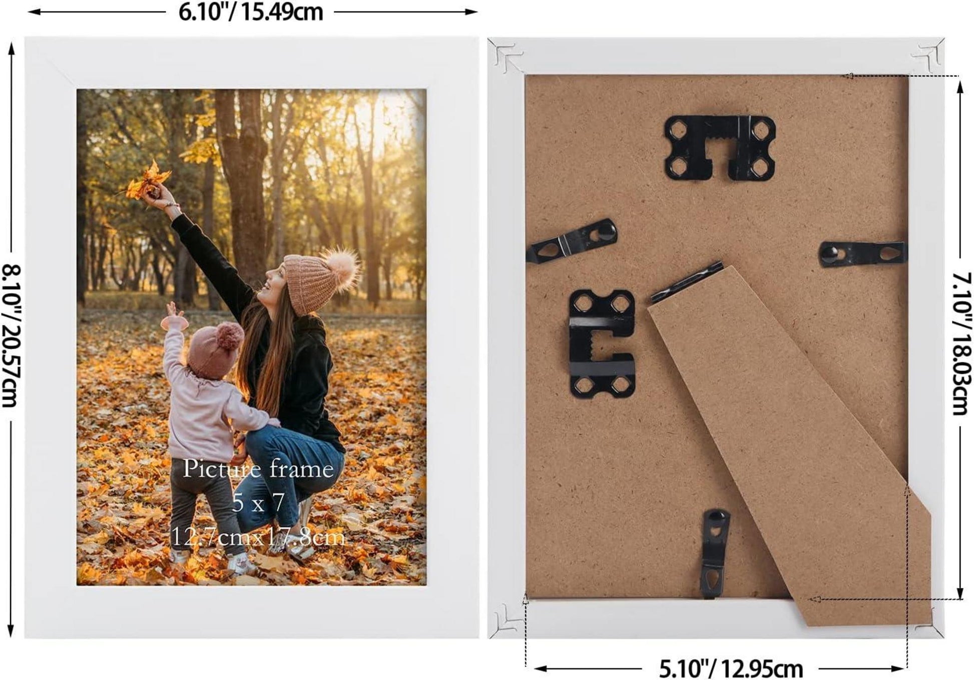12er Set Bilderrahmen 13x18cm Weiß Fotorahmen Collage Wand