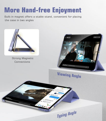 TiMOVO iPad 10.9 Zoll Hülle Lavendel Smart Cover Auto Schlaf/Aufwach Transluzent Hart PC