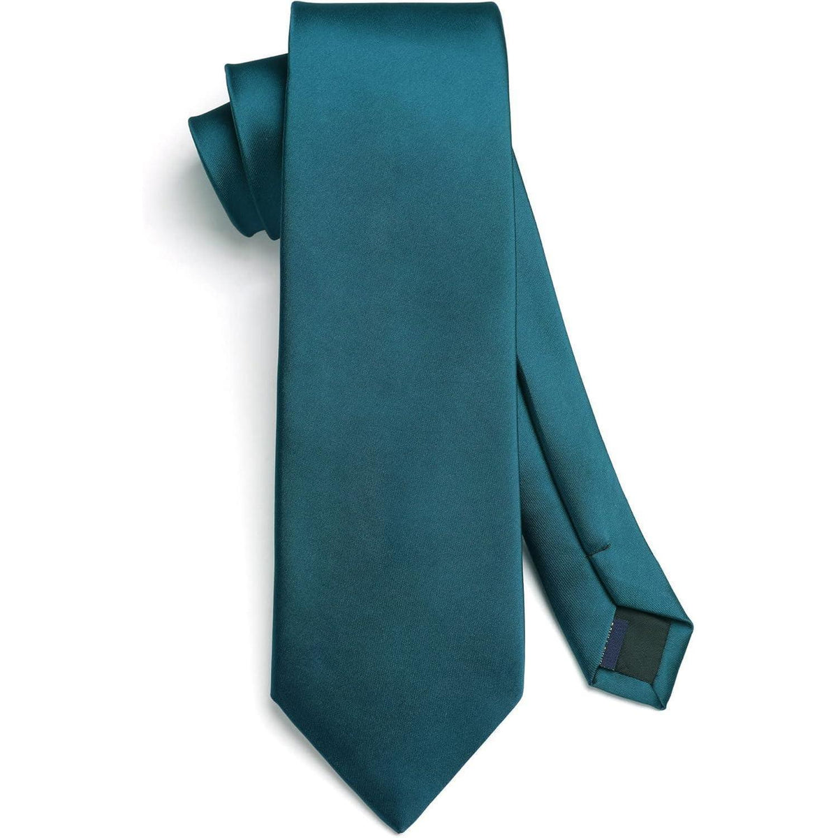 Herren Krawatten-Set mit Einstecktuch und Krawattenklammer, Petrol