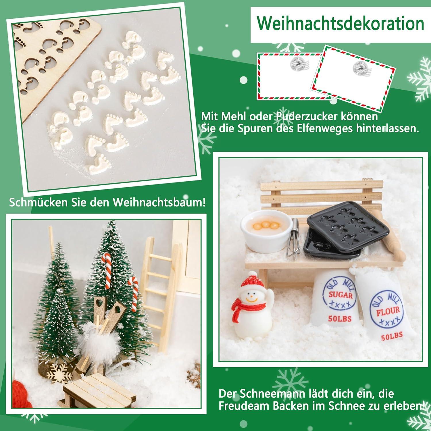 Miniatur Wichteltür Set Weihnachtsdekoration Elfentür DIY Baustelle