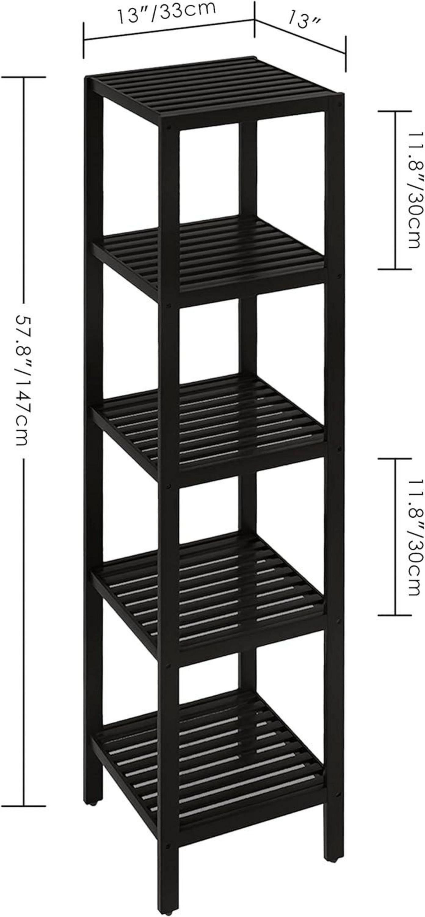 Bambus Badezimmer Aufbewahrungsregal 5 Ebenen Organizer