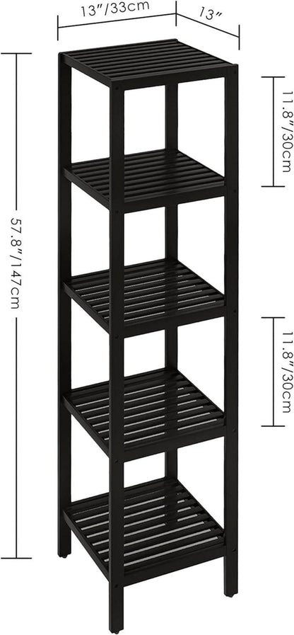 Bambus Badezimmer Aufbewahrungsregal 5 Ebenen Organizer