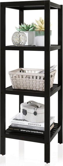 Bambusregal mit 4 Ebenen für Badezimmer und Wohnzimmer