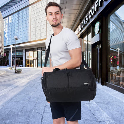 Sucipi Herren Sporttasche mit Schuh- und Nassfach Schwarz