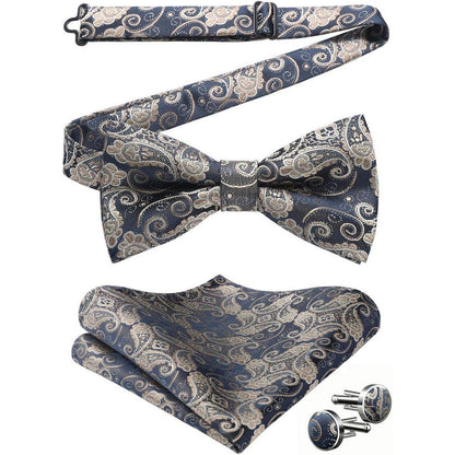 Klassische elegante Fliege Set Braun Einheitsgröße HISDERN