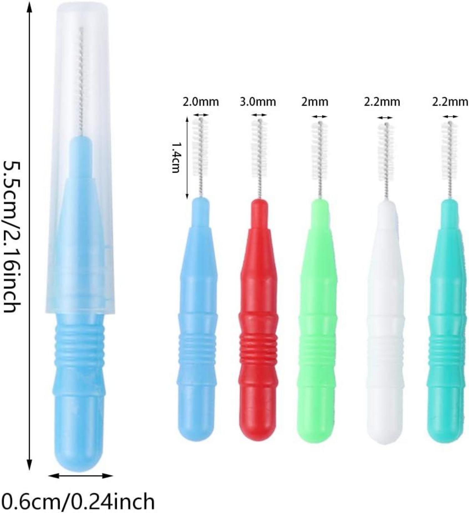 20 Stück Interdentalbürsten Zahnreinigung Zwischenräume Set