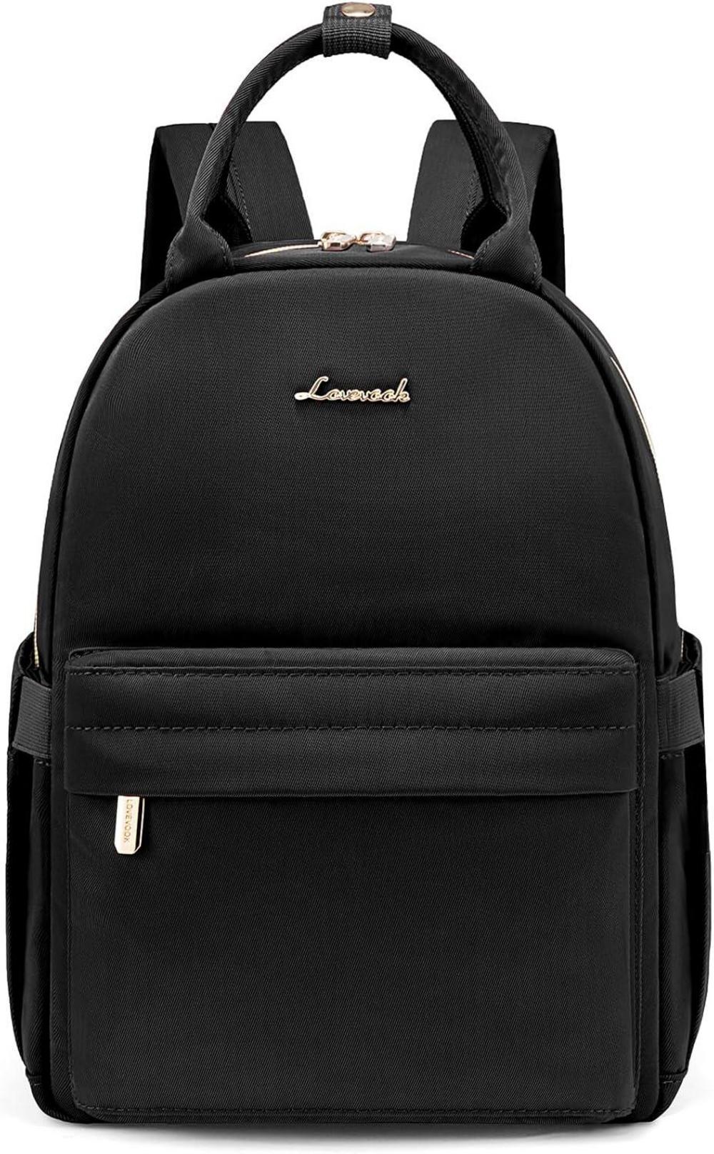 LOVEVOOK Kleiner Rucksack Damen - Tagesrucksack Mini Backpack Wasserdicht 11 zoll Schwarz
