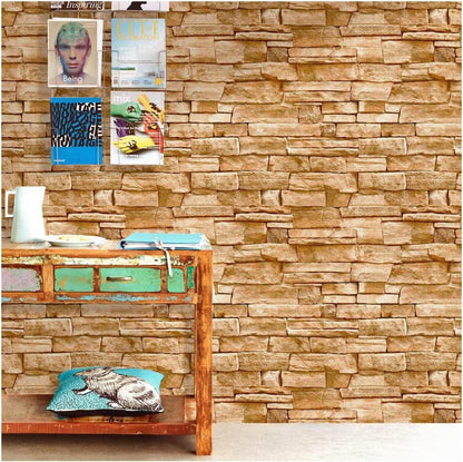 Selbstklebende Ziegel Tapete Vintage Backstein 45x1000cm Wanddekor