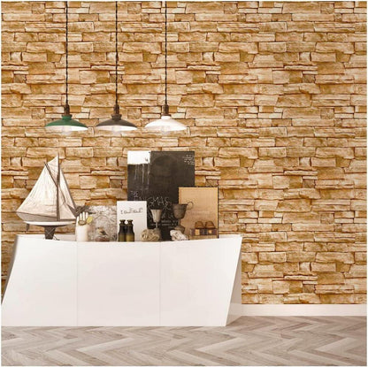 Selbstklebende Ziegel Tapete Vintage Backstein 45x1000cm Wanddekor