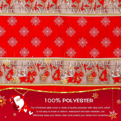 Weihnachtstischdecke Rot Rote Tischdecke Xmas Party 180 x 150 cm