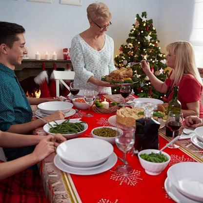 Weihnachtstischdecke Rot 180x150 cm Rote Tischdecke Xmas Party Esstisch