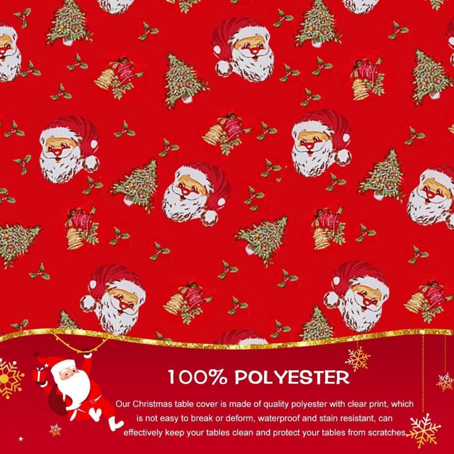 Weihnachtstischdecke Rot Xmas Party Tischläufer Rechteckig 180x150 cm
