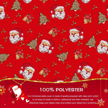 Weihnachtstischdecke Rot Xmas Party Tischläufer Rechteckig 180x150 cm