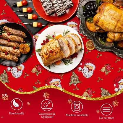Weihnachtstischdecke Rot Rote Tischdecke Tischläufer Xmas Party 180 x 150 cm