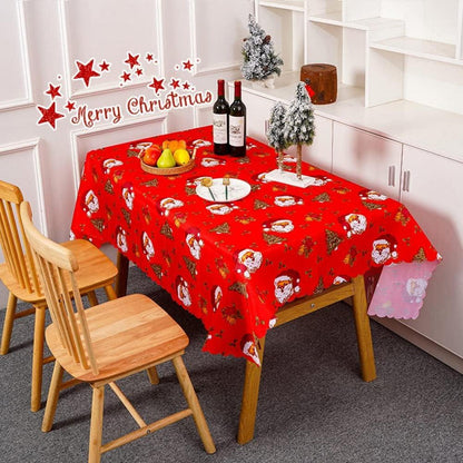 Weihnachtstischdecke Rot Rechteckig Xmas Party 180 x 150 cm