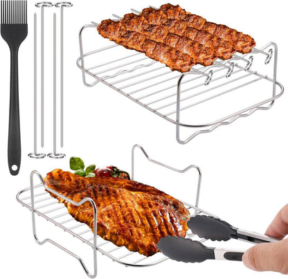 Heißluftfritteuse Grillrost mit Grillstäbchen und Zubehör