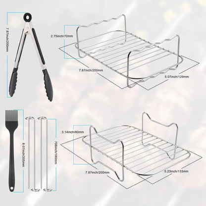 Heißluftfritteuse Grillrost Set für Dual Zone 4