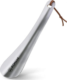 Kleiner Metall Schuhlöffel Silber 18.5cm Shoe Horn Stabil aus Stahl