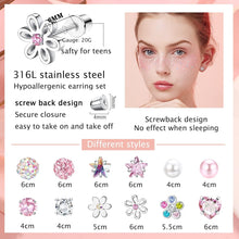 JeweBella 12Paar Chirurgenstahl Hypoallergen Ohrringe Set