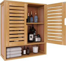 Badezimmerschrank Wandmontage Bambus Toilette Lagerung Veranstalter