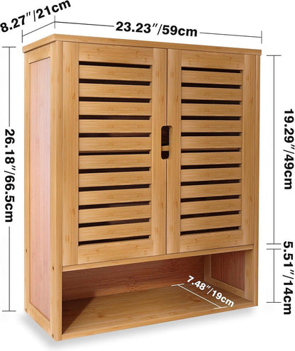 Badezimmerschrank Wandmontage Bambus Toilette Lagerung Veranstalter