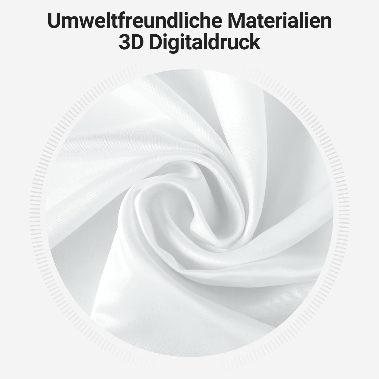 Duschvorhang Blumen Blätter 220x200cm Antischimmel Textil Wasserdicht