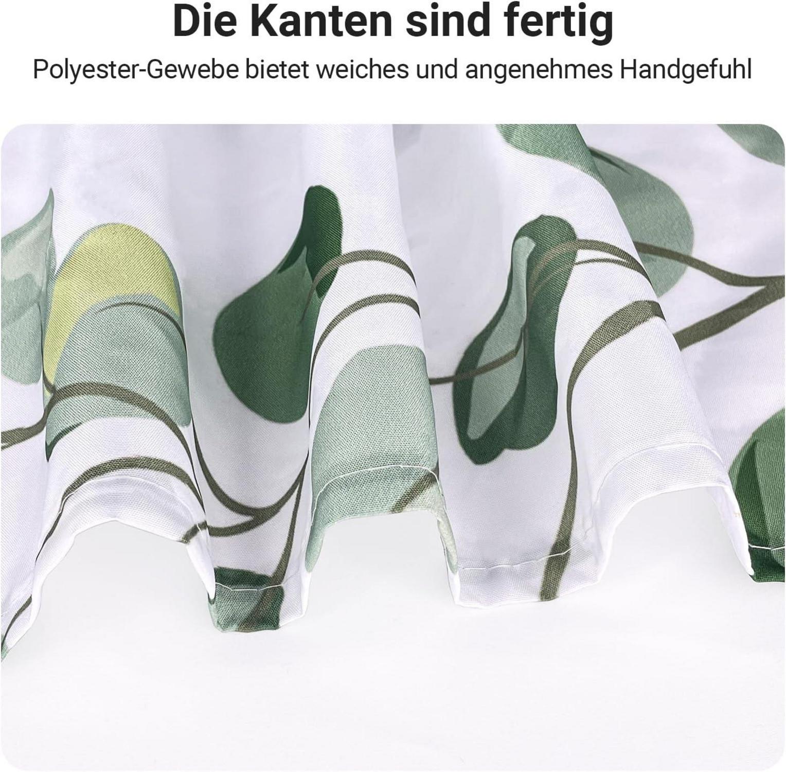 Grüner Blätter Duschvorhang 120x200cm Antischimmel Textil 8 Ösen Badezimmer