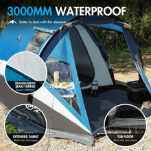Portal Zelt XL 3-4 Personen Camping Kuppelzelt mit Vorraum
