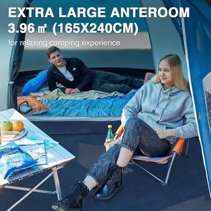 Portal Zelt XL 3-4 Personen Camping Kuppelzelt mit Vorraum
