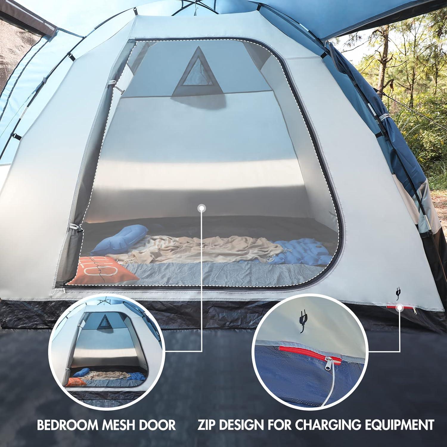Portal Zelt Kuppelzelt XL 3-4 Personen mit Vorraum Wasserdicht