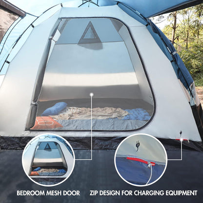 Portal Zelt Kuppelzelt XL 3-4 Personen mit Vorraum Wasserdicht