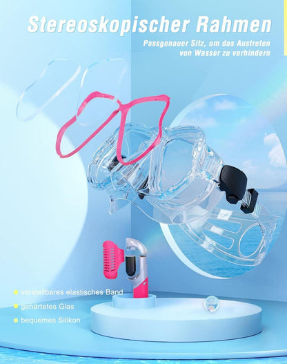 Professionelles Tauchmasken Set | Panorama-Weitblick