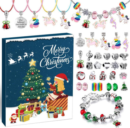 Adventskalender Schmuck Mädchen 2024 DIY Weihnachtskalender 24 tolle
