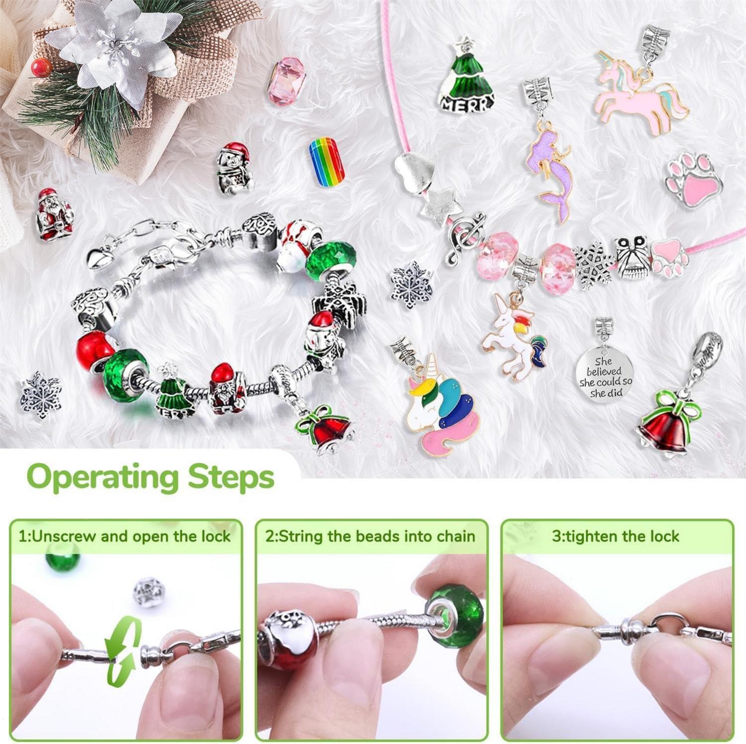 Adventskalender Schmuck Mädchen 2024 DIY Weihnachtskalender 24 tolle
