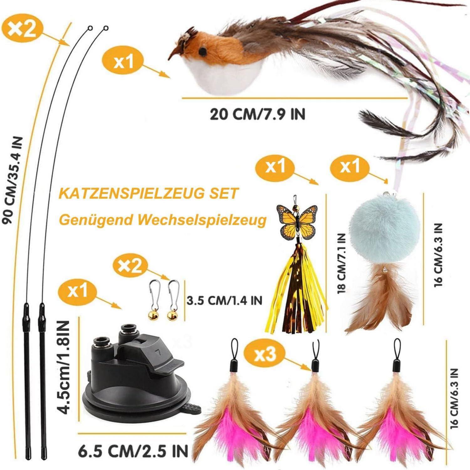 Interaktives Katzenspielzeug Set - Selbstbeschäftigung mit