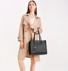 Damen Handtasche Groß Shopper Schultertasche A4 Damen Handtasche Grau