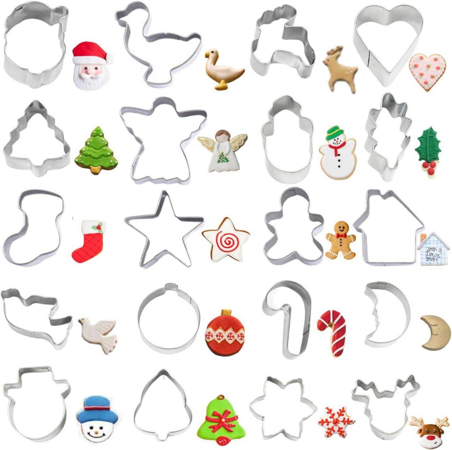 Weihnachten Ausstechformen Set 20 Stück Edelstahl Backformen