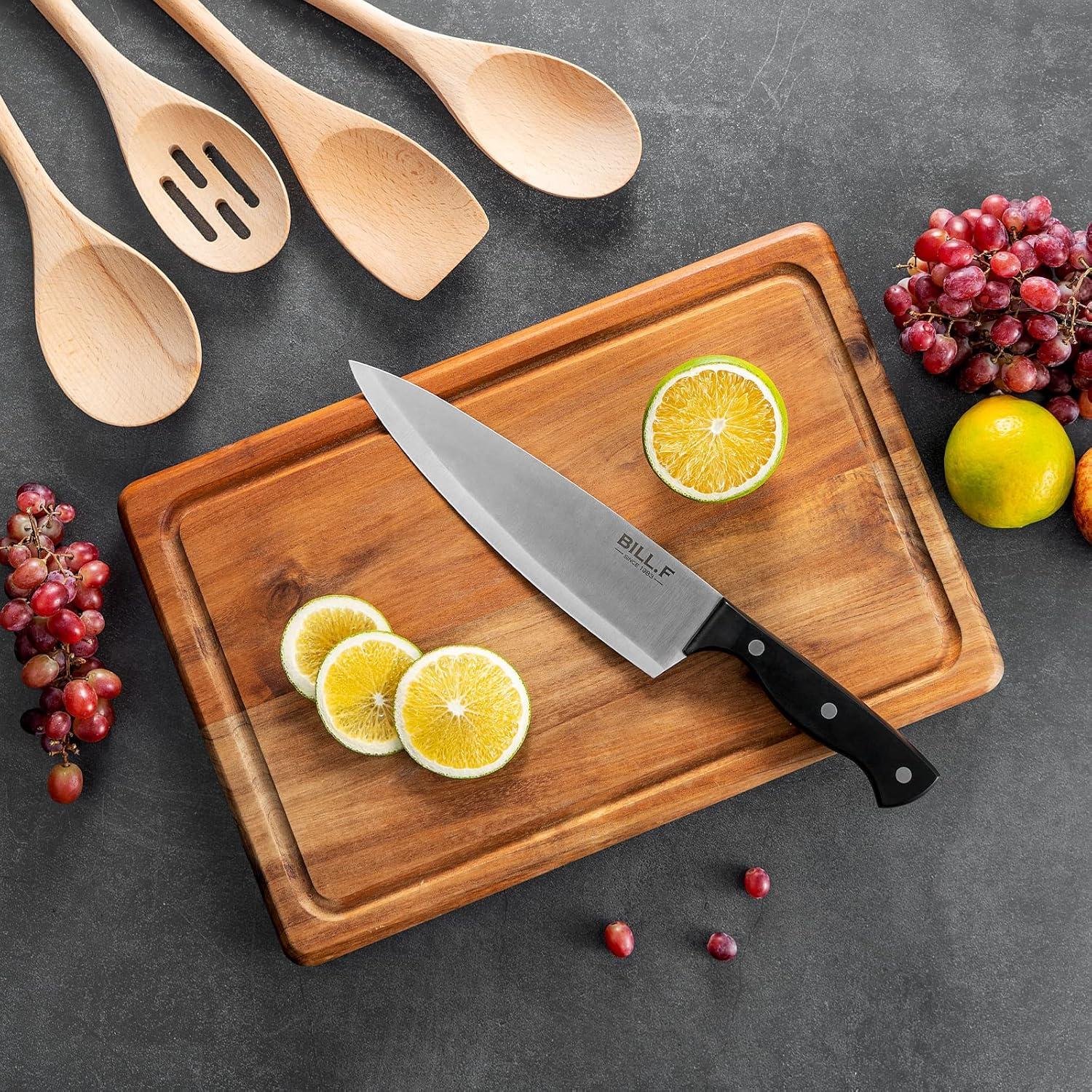 Holz Küchenutensilien Set 21tlg. Messer, Löffel, Schneidebrett, Chef Utensilien, Gadgets