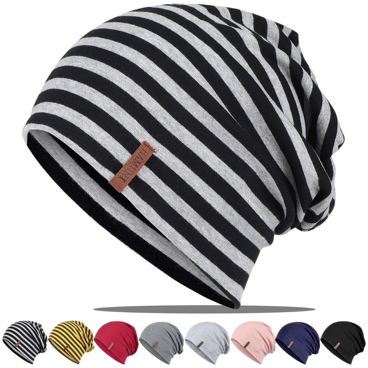 Baumwoll Beanie Mütze Damen Herren – Weiche Slouch Beanie