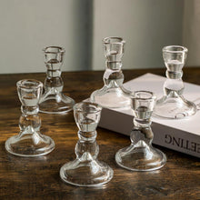 Glas Kerzenhalter Stabkerzen 20er Set klar elegant Hochzeit